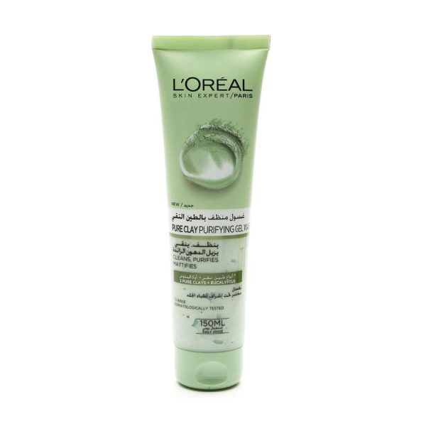 لوريال باريس غسول جل بالطين النقي - 150 مل