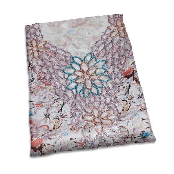 قماش مخور حرير اندونيسي مشجر - بنفسجي فاتح