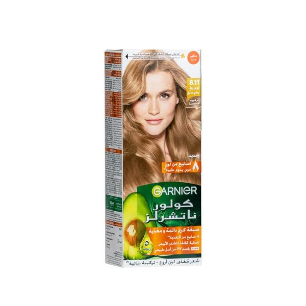 غارنييه كولور ناتشورالز صبغة شعر - أشقر فاتح رمادي عميق 8.11
