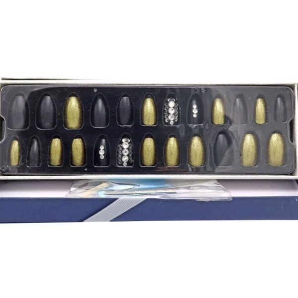 ستيكي نيلز اظافر لاصقه جذابه متعدده المقاسات وسهله التركيب BK 19-110   حبه 24