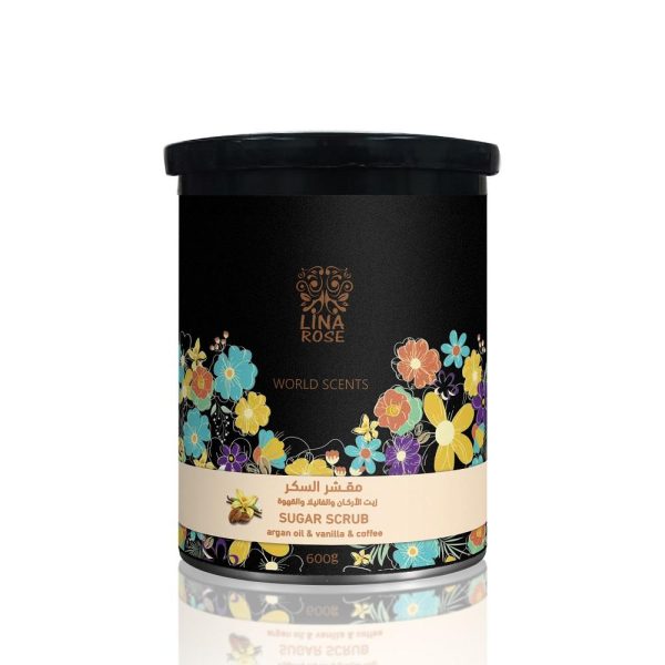 لينا روز مقشر السكر بزيت الأرغان والفانيلا والقهوة - 600 جم