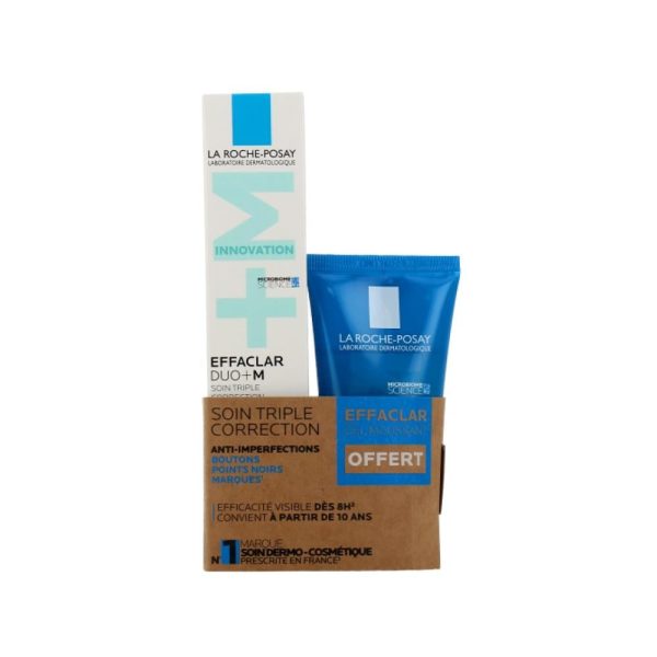 لاروش بوزيه مرطب ومصحح العيوب ايفاكلار ديو بلس ام 40 مل + جل رغوي منظف - 50 مل