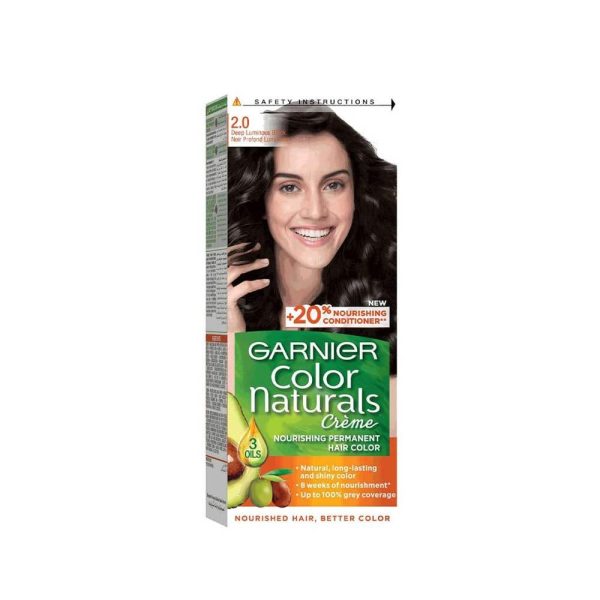 غارنييه كولور ناتشورالز صبغة شعر - أسود عميق لامع 2.0