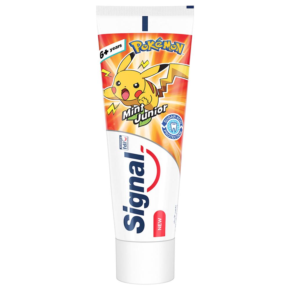 20c65165-cbed-48ab-918c-2ac9e015e2d7-1000x1000-AB8dQwsdf98P8AoUwBLq93DnI90kqY6qRV3C9SD4.jpg سيجنال معجون أسنان جونيور بنكهة النعناع 75 مل - الصورة 1