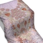 ⁦قماش مخور حرير اندونيسي مطرز بالكريستال مع طرحة - بنفسجي بني⁩ - الصورة ⁦2⁩