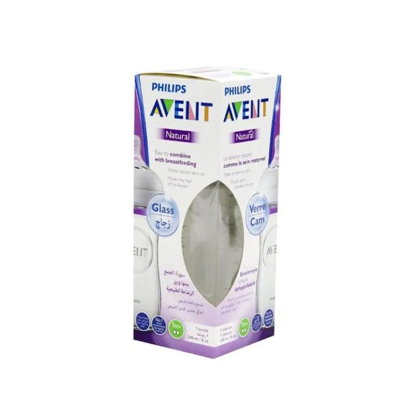 فيليبس افنت رضاعة زجاجية ناتشورال 240 مل