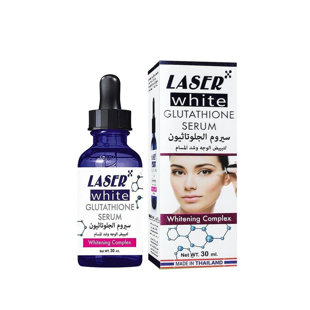 2a46835e-694f-41e8-b73a-639bfdaacc58-1000x1000-YttcRTfQGruiTtKF7NcLRWtY8UJzfc3qo0gzCRh6.jpg ليزر وايت سيروم الجلوتاثيون لتبييض الوجه وشد المسام - 30 جم - الصورة 1