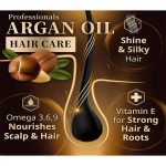 ⁦ارغان ديلوكس كريم الشعر بالكيراتين يترك على الشعر - 240 مل⁩ - الصورة ⁦7⁩