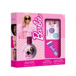 ⁦مجموعة باربي للأطفال ( عطر او دى تواليت 30مل + ملمع شفاه وظل عيون)⁩ - الصورة ⁦2⁩