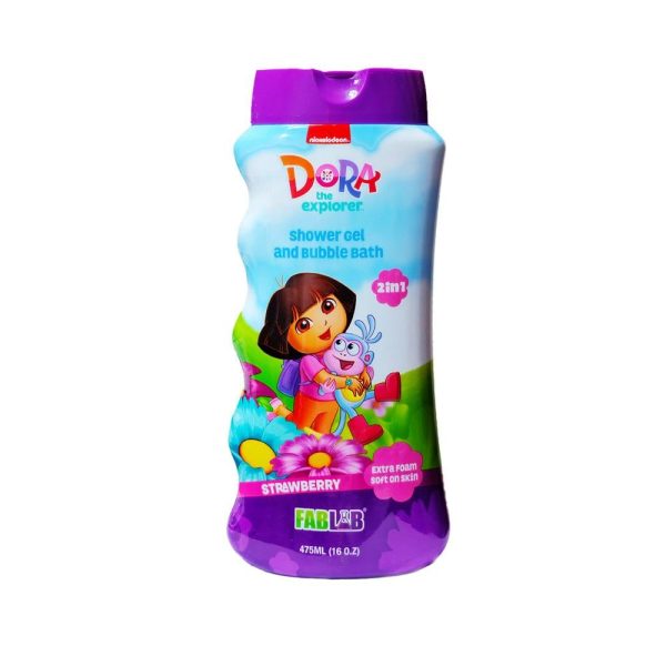 نيكلوديون دورا شاور جل + فقاعات استحمام رغوة مضاعفة وناعمة على البشرة - 475 مل