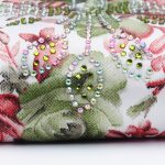 ⁦قماش مخور حرير اندونيسي مشجر أخضر وردي⁩ - الصورة ⁦3⁩