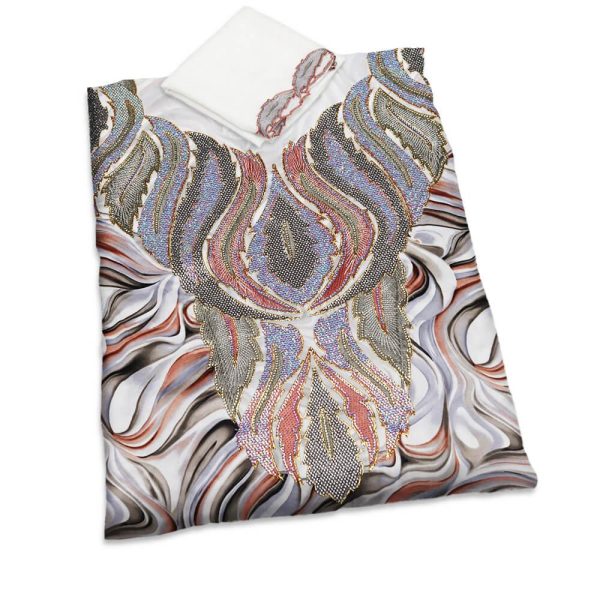 قماش كريستال أبيض ملون