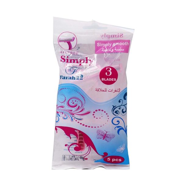 فرح22 مكينة  حلاقة استخدام مرة واحدة 3شفرات 5حبات
