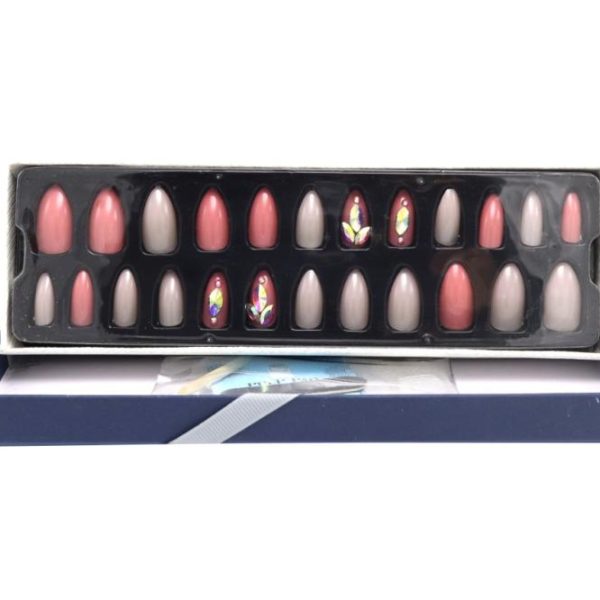 ستيكي نيلز اظافر لاصقه جذابه متعدده المقاسات وسهله التركيب BK 19-100   حبه 24