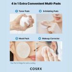 ⁦كوسركس ون ستيب مويستشر أب باد وسادات قطنية مرطبة للبشرة - 70 وسادة⁩ - الصورة ⁦4⁩