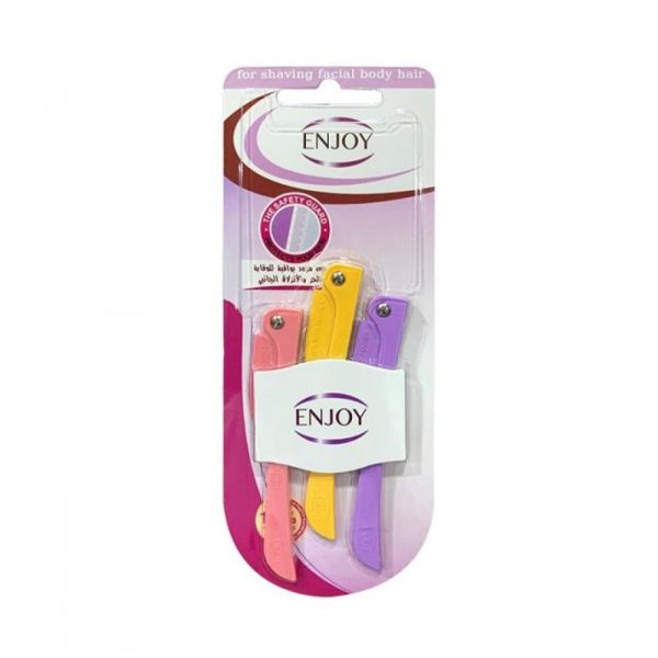 انجوي أمواس نسائيه لحلاقة شعر الوجه والجسم مزود بواق أمان