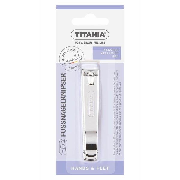 تيتانيا قصافة أظافر للقدم مطلية بالكروم ومزودة بمبرد - 8 سم