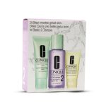 كلينيك مجموعة العناية بالبشرة الجافة الى المختلطة رقم 2 - 3 قطع