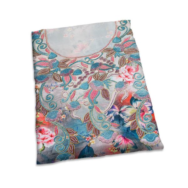 قماش مخور أزرق ملون