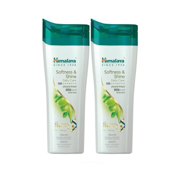 هيمالايا شامبو نعومة ولمعان 2*1 عناية يومية بزيت الزيتون 2×400مل