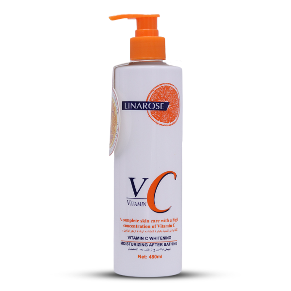 لينا روز لوشن فيتامين سي لترطيب وتفتيح البشرة - 480 مل