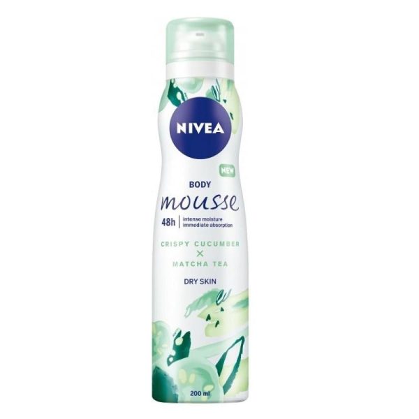 نيفيا موس لوشن للجسم بالخيار والشاي  لمدة 48 ساعة 200 مل