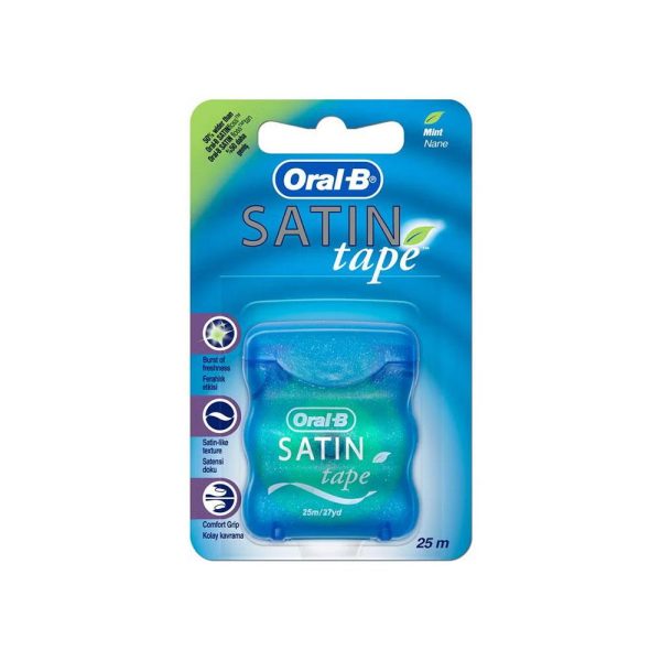 اورال بي ساتين تيب  خيط اسنان 25 متر بالنعناع