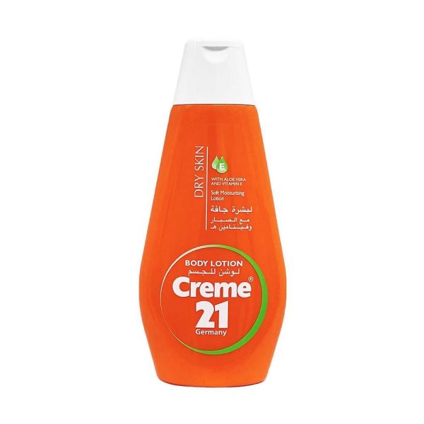 كريم 21 لوشن للجسم للبشرة الجافة بالصبار وفيتامين هـ - 400 مل