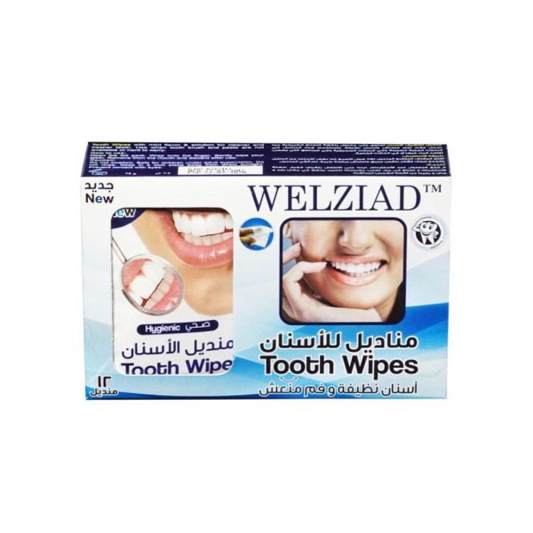 ويلزياد مناديل تنظيف الاسنان - 12 منديل