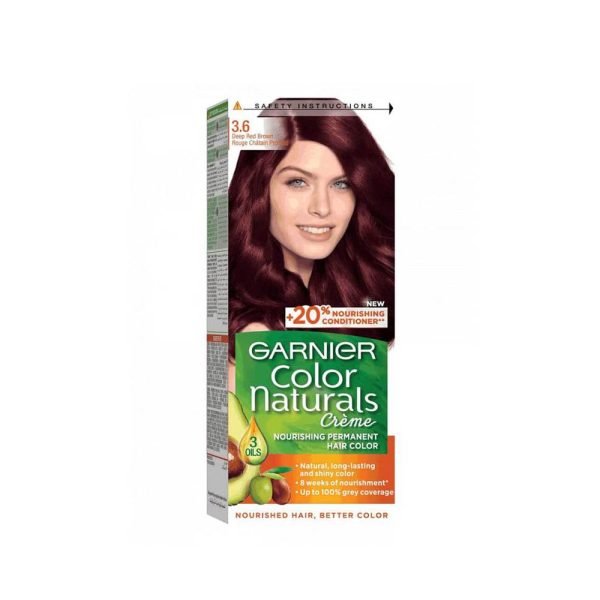 غارنييه كولور ناتشورالز صبغة شعر  - بني أحمر داكن 3.6