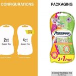 ⁦بيرسونا كابري 3 شفرات حلاقة نسائية بفيتامين هـ وزبدة الشيا  3+1قطع⁩ - الصورة ⁦2⁩