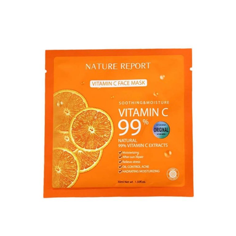 قناع مهدئ ومرطب للوجه بفيتامين سي ناتشر ريبورت