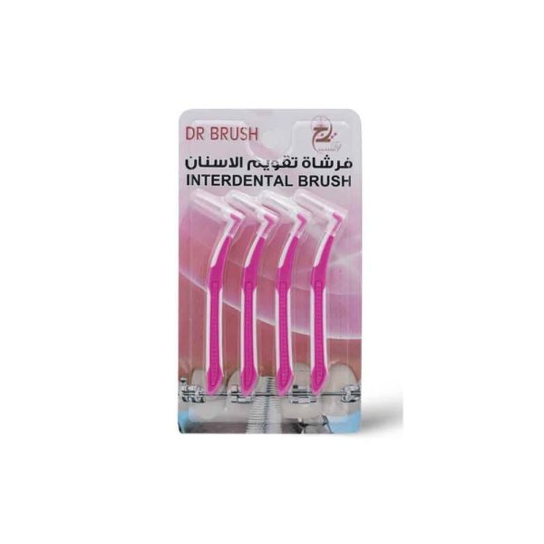 دكتور بروش فرشاة التنظيف للتقويم وبين الأسنان - 4 قطع