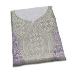 قماش حرير بنفسجي مطرز