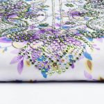 ⁦قماش مخور حرير اندونيسي مشجر - ابيض بنفسجي⁩ - الصورة ⁦3⁩