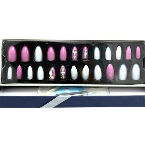 ستيكي نيلز اظافر لاصقه جذابه متعدده المقاسات وسهله التركيب BK 19-107   حبه 24