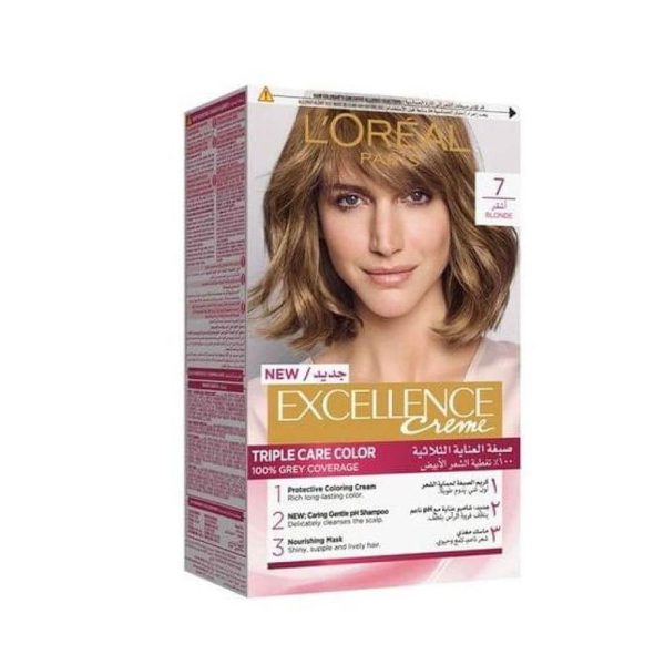 لوريال باريس إكسلانس كريم صبغة شعر العناية الثلاثية - أشقر 7