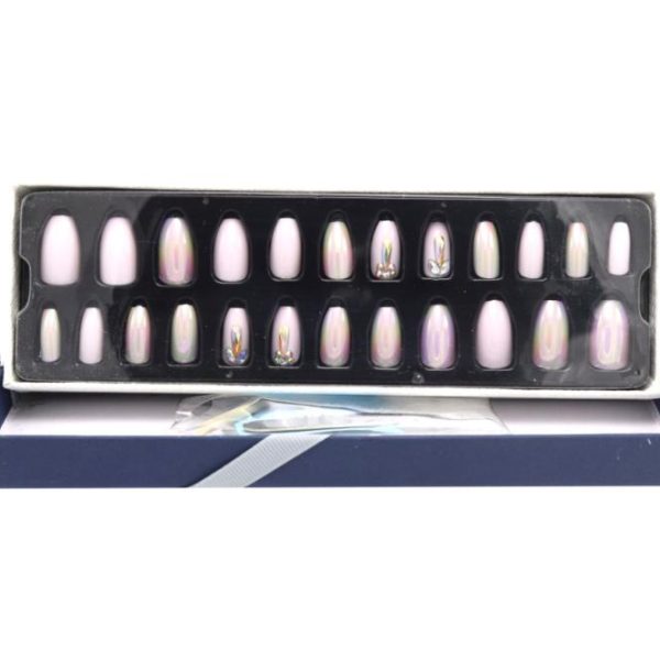 ستيكي نيلز اظافر لاصقه جذابه متعدده المقاسات وسهله التركيب BK 19-111   حبه 24