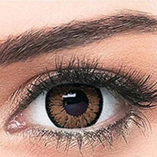 عدسات لاصقة يومية بني دائري