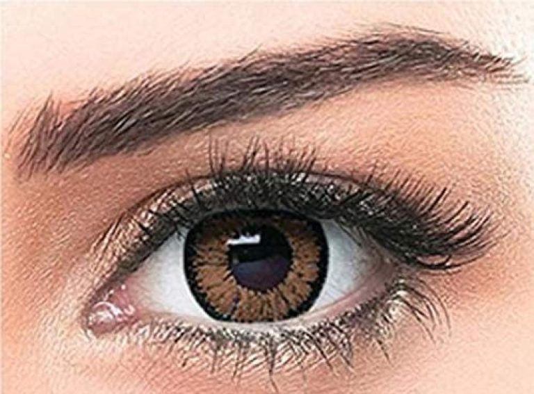 عدسات لاصقة يومية بني دائري