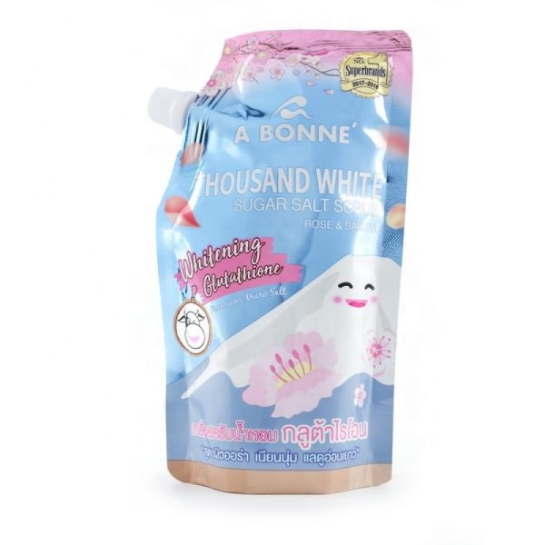 اي بون مقشر ملح بالسكر الأبيض بخلاصة الورد والساكورا 350 جم