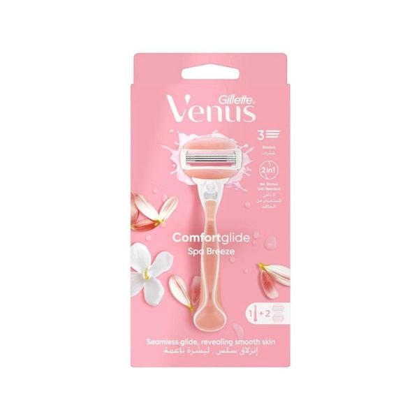 جيليت فينوس كومفورت جلايد سبا بريز ماكينة حلاقة للنساء 2 شفرة
