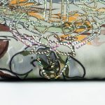 ⁦قماش مخور حرير اندونيسي مشجر - أخضر⁩ - الصورة ⁦3⁩