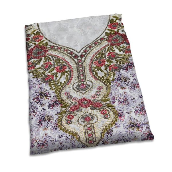 قماش مخور مطرز بنفسجي