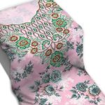 ⁦قماش مخور حرير اندونيسي مشجر مطرز بالكريستال - بنفسجي فاتح⁩ - الصورة ⁦2⁩