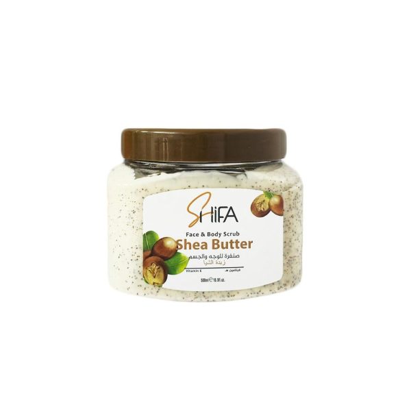شفا صنفرة بخلاصة زبدة الشيا فيتامين اي - 500 مل