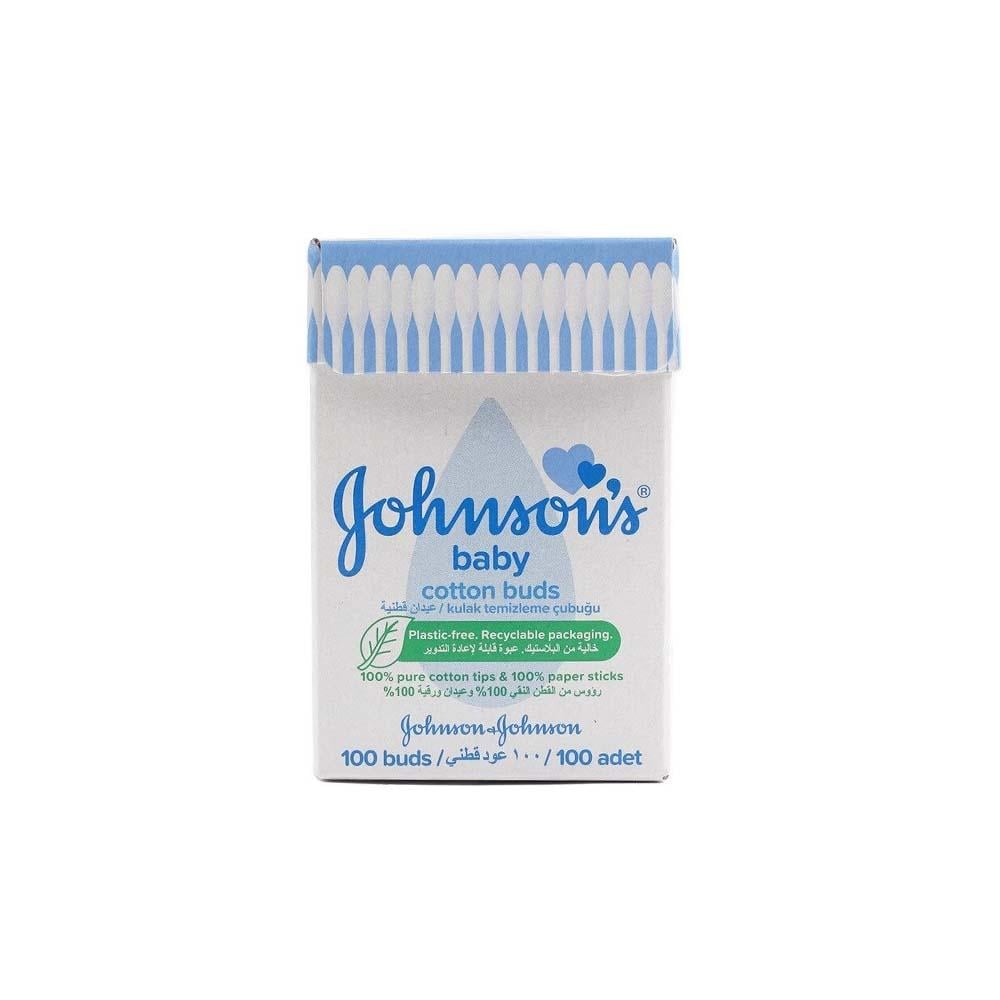 9e953cb7-7eaa-43d7-9a5f-197406aa8001-1000x1000-jQ82rqzAexPnMhIcDKLB5mYa2KT0F01Z4dSXbMDx.jpg جونسون بيبي عيدان أذن قطنية نقية 100% - 100 عود - الصورة 1