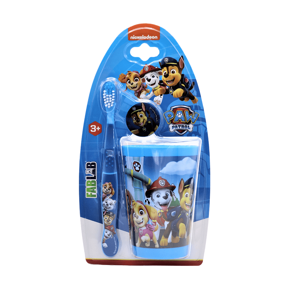 a3437d56-0f8a-483f-82cb-3d4370cfeb7c-1000x1000-f43c5v3LncTpWs2WiTapLf8s19dpnv0a2e7gk34u.png نيكلودين باو باترول فرشاة أسنان ناعمة للأطفال مع غطاء وكوب - الصورة 1