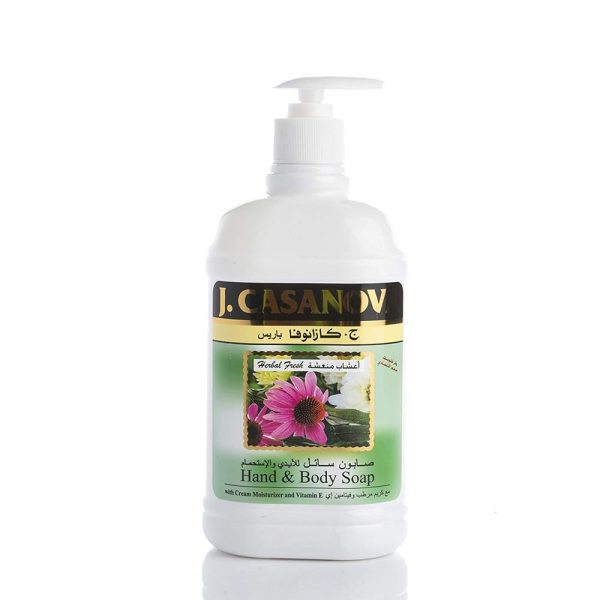 كازانوفا باريس صابون سائل للأيدي والاستحمام أعشاب منعشة - 500 مل