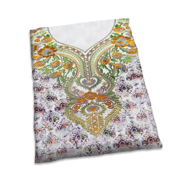 قماش حرير رمادي منقوش